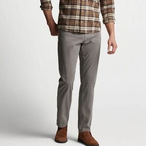 Peter Millar Men's Size 34x32 Nickel Wayfare Five-Pocket Pant MSRP $200